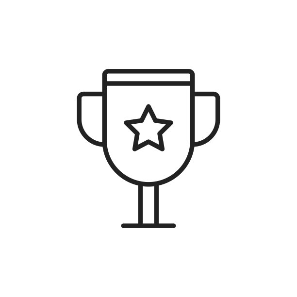 金杯细线图标。线性符号。矢量插图。图片下载