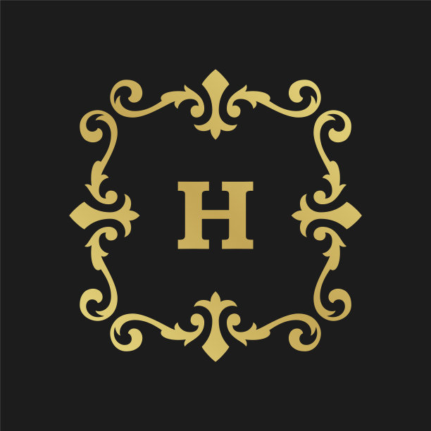 豪华交织标志模板矢量对象的标志类型图片下载