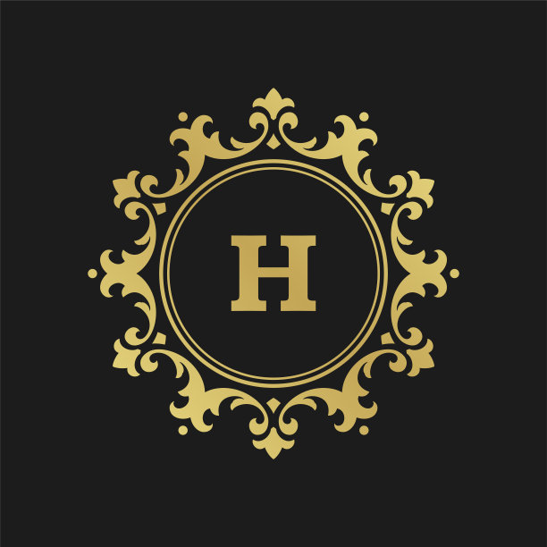 豪华交织标志模板矢量对象的标志类型图片下载