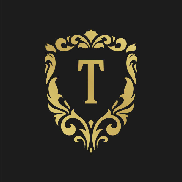 豪华交织标志模板矢量对象的标志类型图片下载