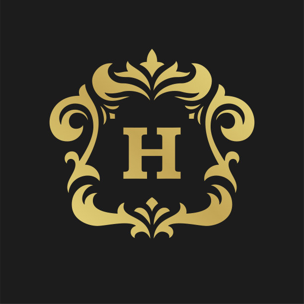 豪华交织标志模板矢量对象的标志类型图片下载