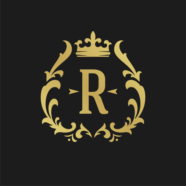 豪华交织标志模板矢量对象的标志类型图片下载