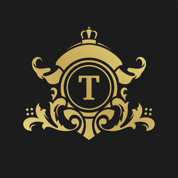 豪华交织标志模板矢量对象的标志类型图片下载