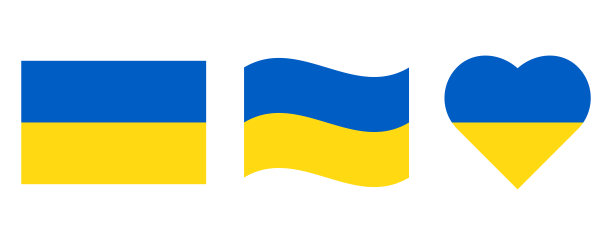 乌克兰国旗。乌克兰的象征。矢量图图片下载