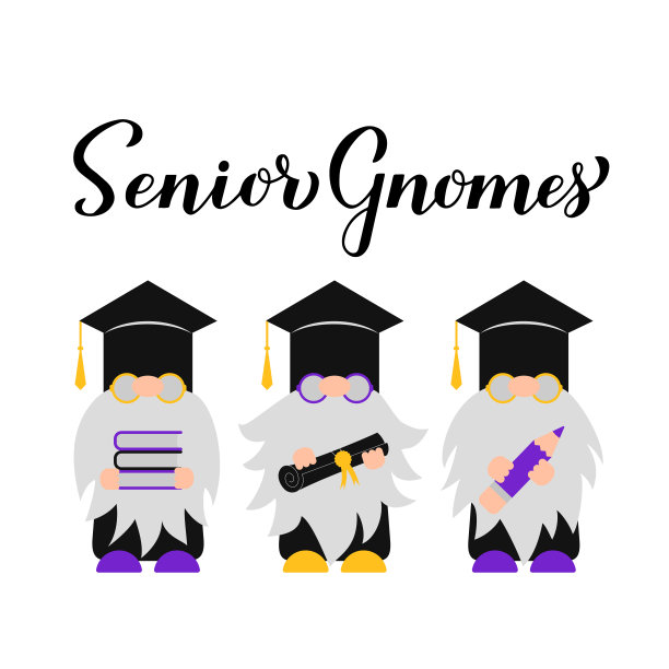 戴着帽子的高级侏儒。毕业海报排版。矢量模板横幅贺卡，标签，t恤等。图片下载