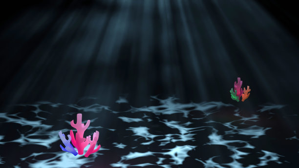 水下光线绚丽多彩图片下载