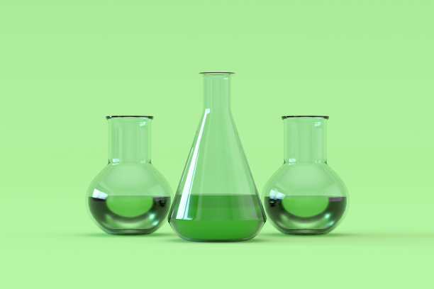 实验室设备玻璃烧瓶，医药科学化学瓶图片下载