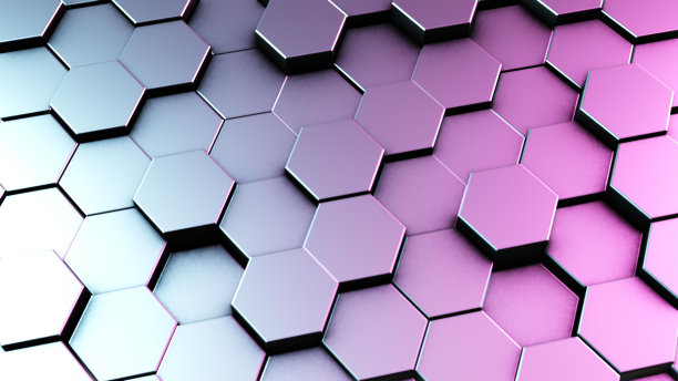 六边形抽象三维背景图片下载