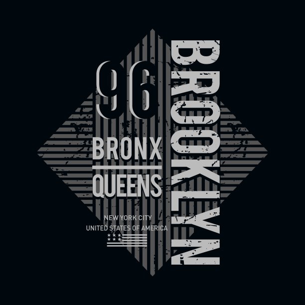 股票向量布鲁克林设计向量排版图片下载