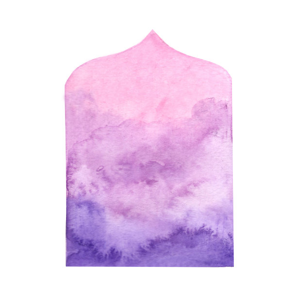 伊斯兰风格的窗户水彩框装饰斋月卡里姆。图片下载