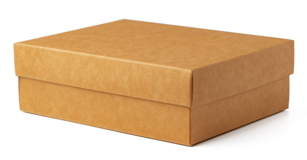 棕色纸箱孤立在白色背景上图片下载