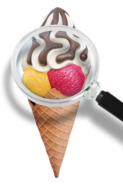 HACCP -危害分析和关键控制点-食品行业的食品安全和质量控制-概念与冰淇淋蛋筒图标图片下载