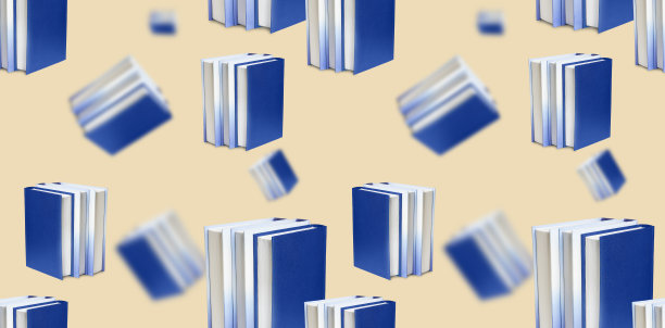 无缝的背景与书籍在一个温和的背景。图片下载