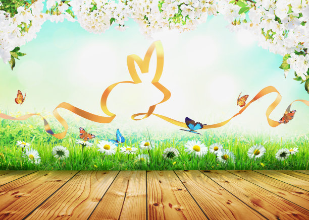 有趣的复活节兔子。复活节假期快乐的概念。图片下载