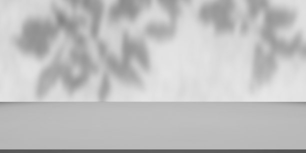 背景空灰色水泥墙，房间背景与阴影树叶。图片下载