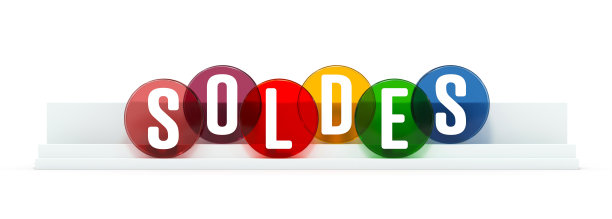 销售字在3D白色背景-彩色字母图片下载