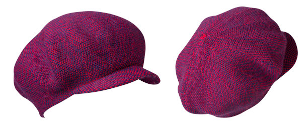 时尚帽子孤立在白色背景。颜色的帽子图片下载