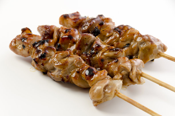 日式烤鸡肉串图片下载