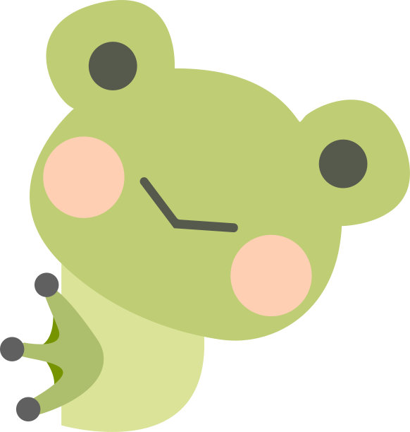 可爱的卡通青蛙。躲在墙后图片下载