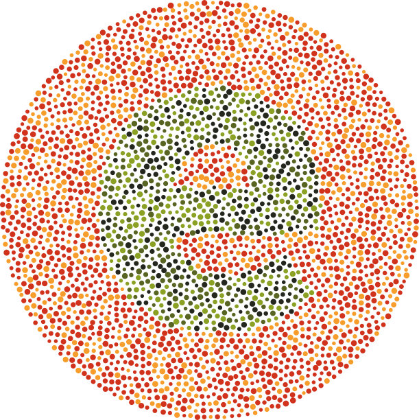 小写字母e红绿色盲测试卡图片下载