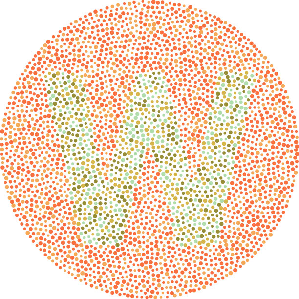 字母W红绿色盲测试卡图片下载