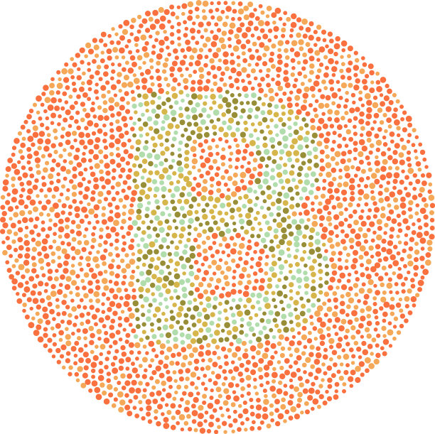 字母B红绿色盲测试卡图片下载