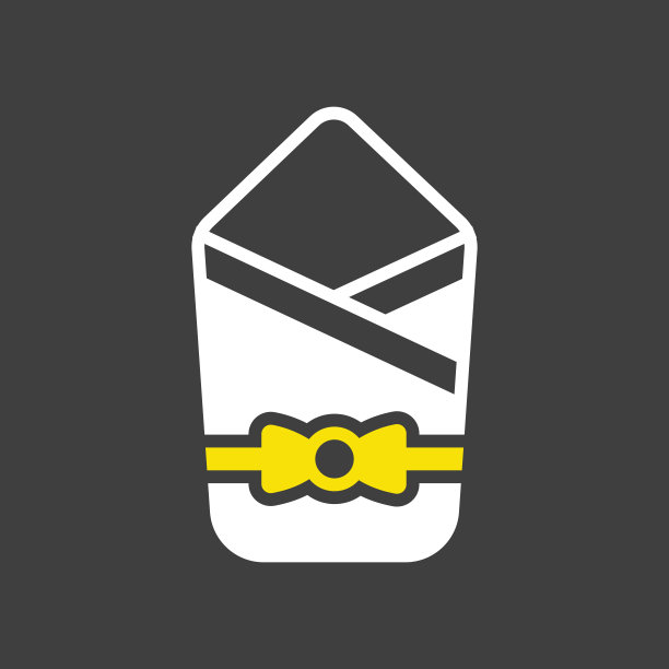 婴儿睡袋字形图标。信封的新生图片下载