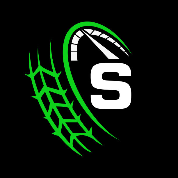 汽车汽车标志上的字母S速度概念。赛车模板汽车服务，汽车修理与速度计S字母标志设计图片下载
