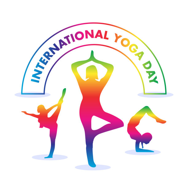 国际瑜伽日6月21日vrikshana树Natarajasana舞者Vrischikasana蝎式体式矢量设计图片下载