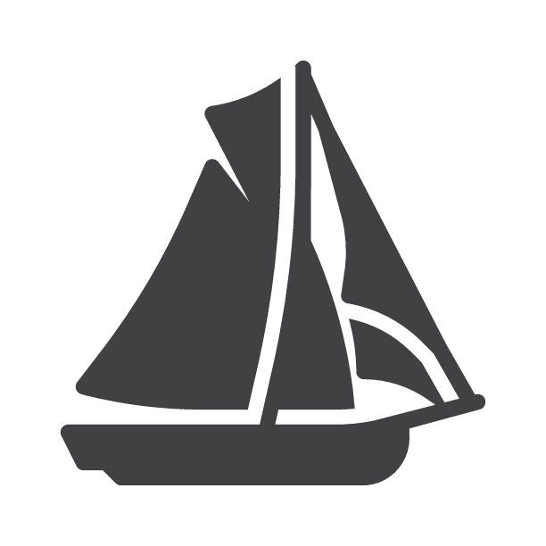 帆船矢量图标图片下载