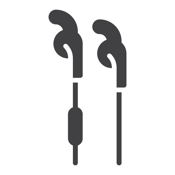 运动耳机矢量图标图片下载