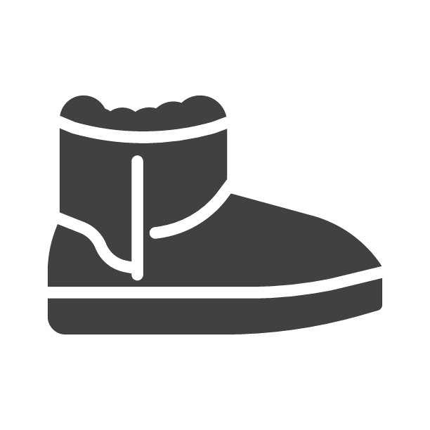 雪地靴矢量图标图片下载