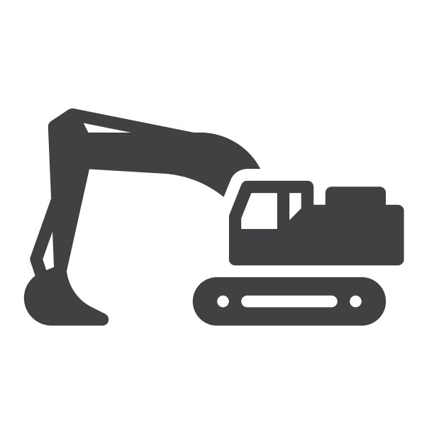 挖掘机装载机矢量图标图片下载