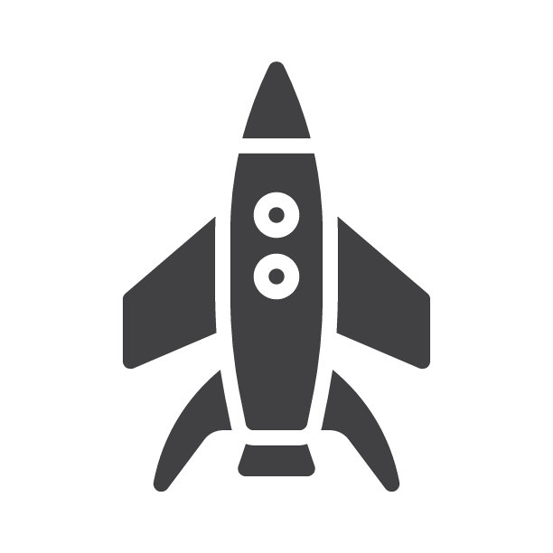 飞船发射矢量图标图片下载