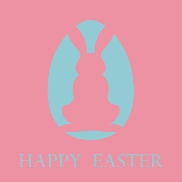 复活节快乐。模式。现代极简主义抽象风格。图片下载