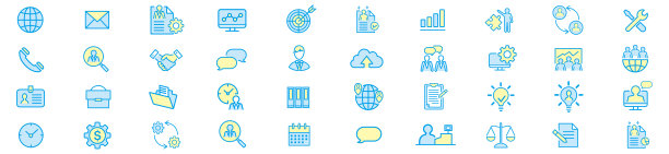 管理员管理器矢量图标设置。孤立在白色背景上图片下载