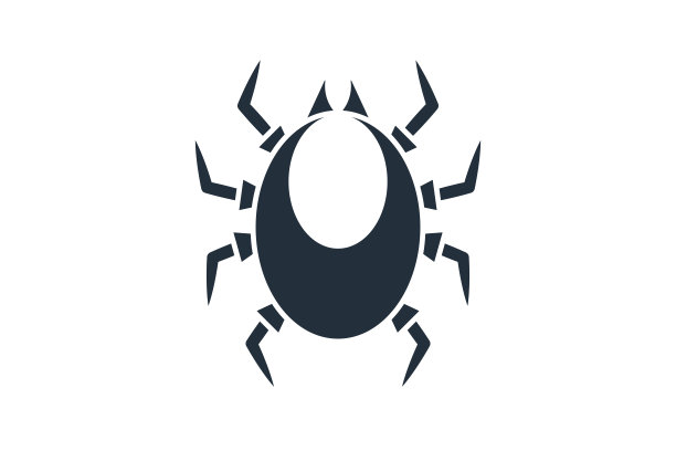 蜱虫。简单的图标。平面设计的平面风格元素。向量EPS10插图。图片下载