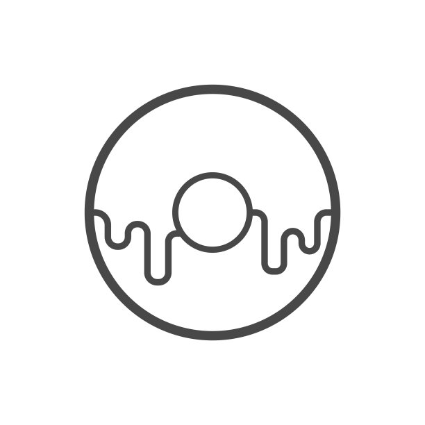 甜甜圈矢量线性图标图片下载