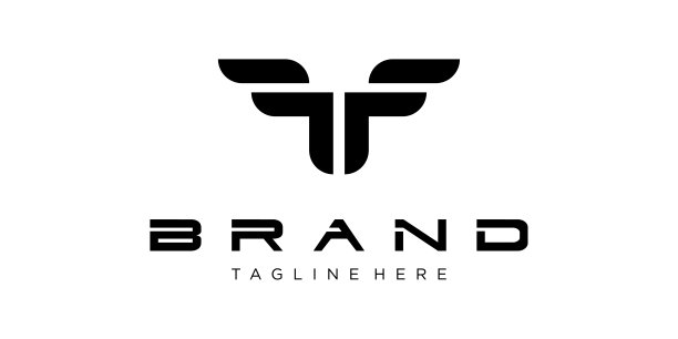 首字母FF字母组合几何镜豪华红色现代标志设计图片下载