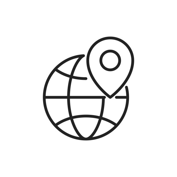 行星上的坐标细线图标。线性符号。矢量插图。“n图片下载