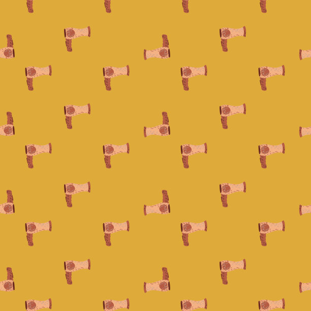 复古电吹风无缝图案。背景与涂鸦风格的理发师电器。图片下载