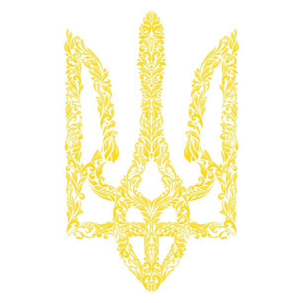 乌克兰纹章花黄色图片下载