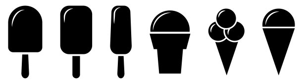 冰淇淋图标套装图片下载