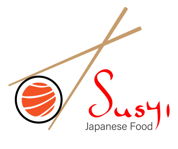 矢量图标插图风格的标志，亚洲街头快餐店或商店，寿司图片下载