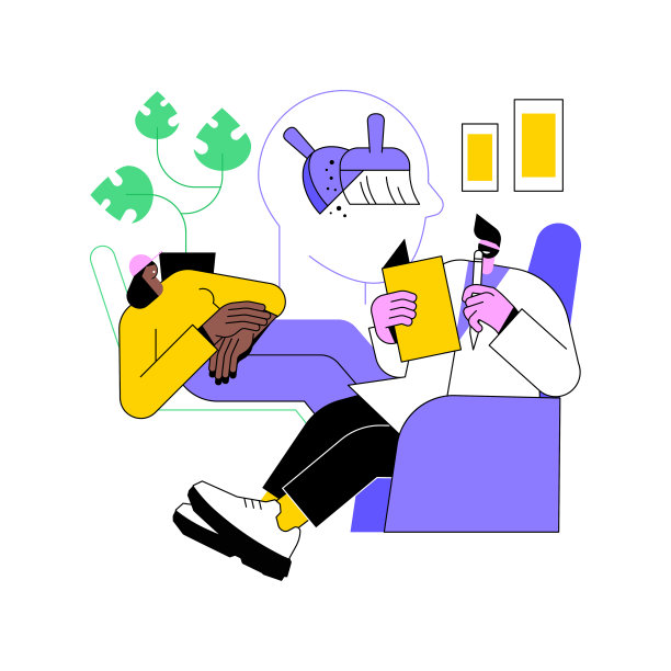 心理治疗抽象概念矢量说明。图片下载