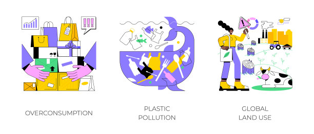 全球污染问题抽象概念矢量图。图片下载