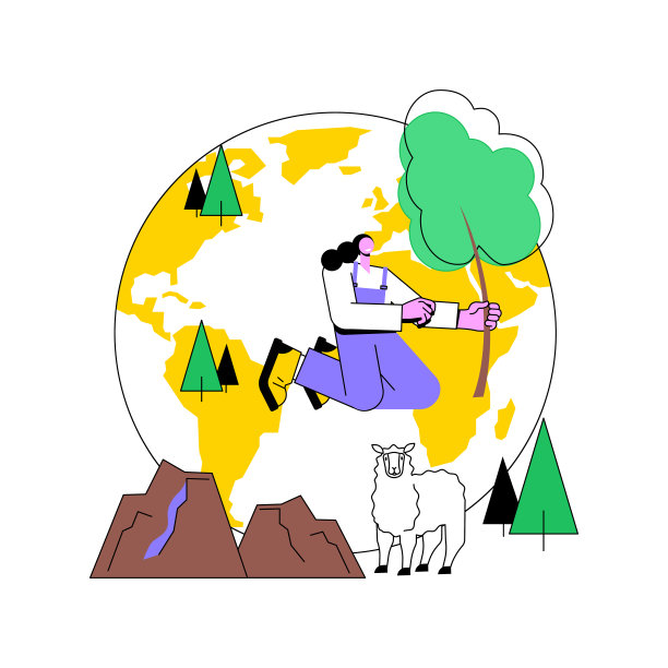 土地保育抽象概念向量插图。图片下载