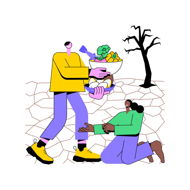 饥饿和营养不良抽象概念矢量图。图片下载