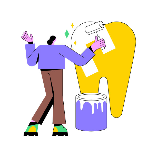 美容牙科抽象概念向量插图。图片下载