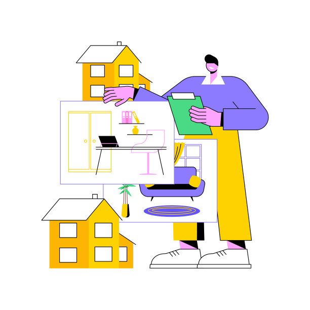 房地产摄影抽象概念矢量插图。图片下载